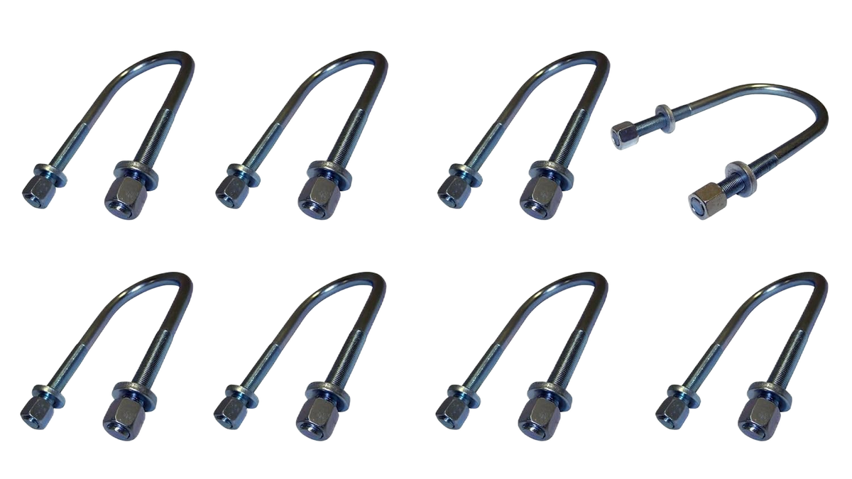 Complete Heavy Duty Front & Rear U-Bolt Kit for 76-86 Jeep CJ Models | PORC