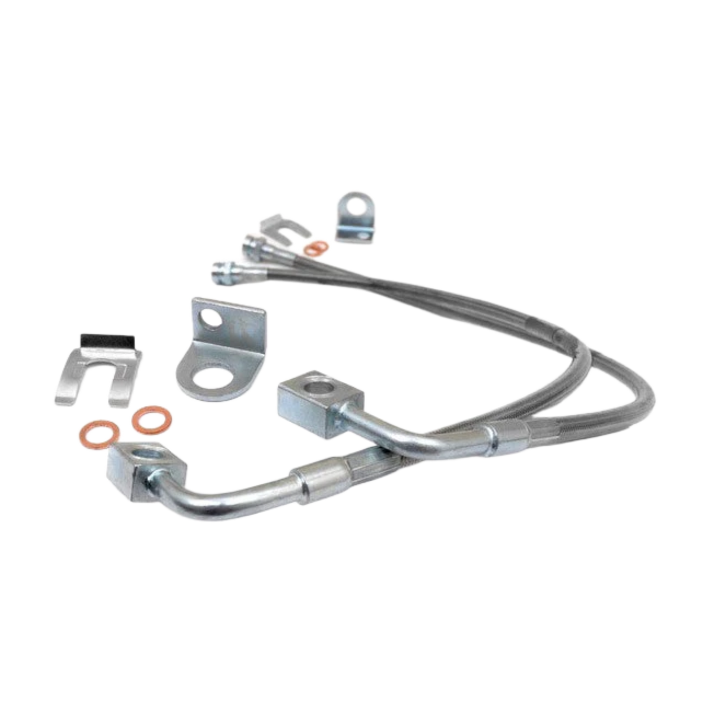 07-18 JK Wrangler Front & Rear Stainless Steel Brake Kit 7475