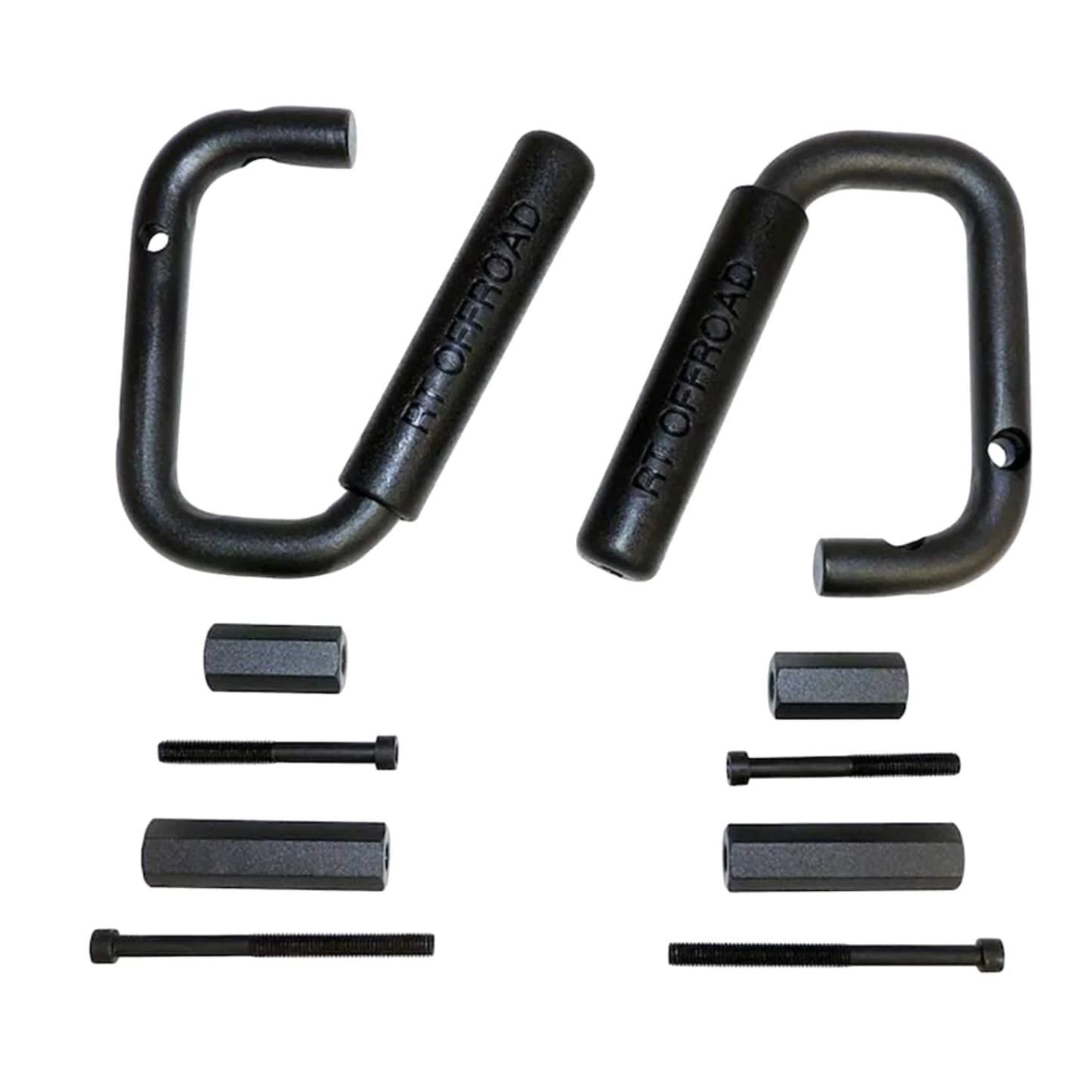 07-18 Jeep JK Wrangler Front RT Off Road Grab Handle Set (Black Steel) RT27049