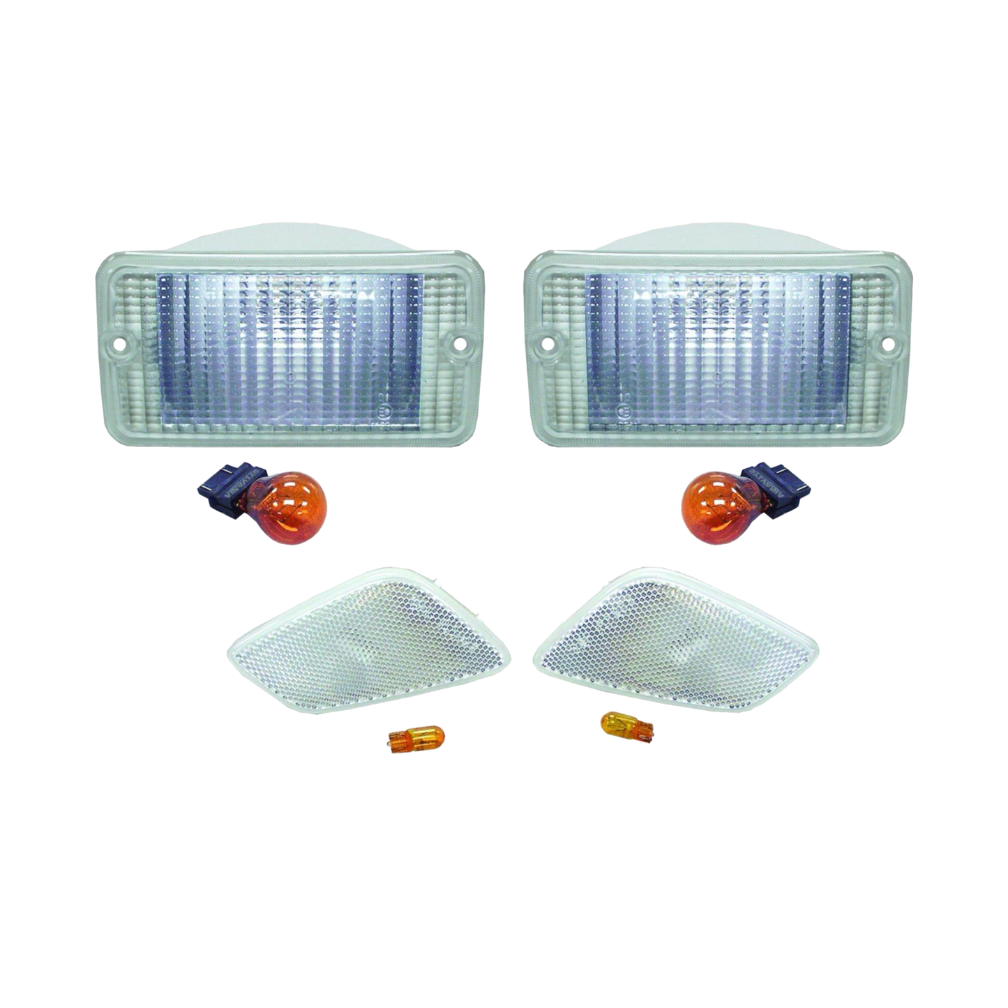 97-06 Jeep TJ Wrangler Clear Parking Sidemarker Lamp Kit RT28015