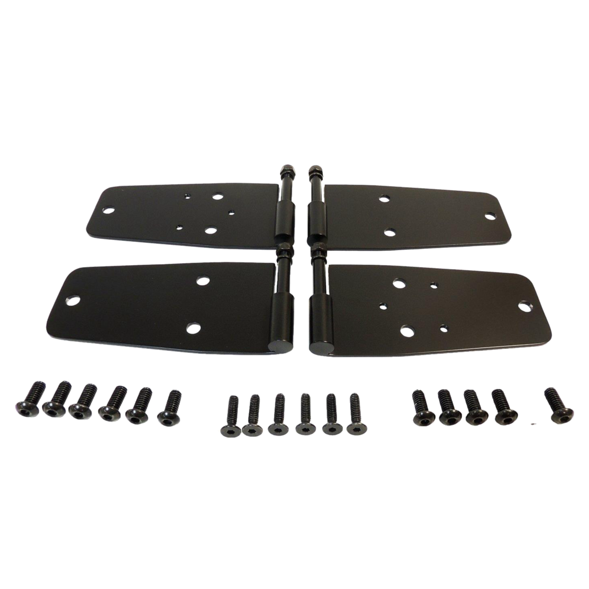 Black Stainless Door Hinge Set for 87-93 Jeep Wrangler YJ & 76-86 CJ7 CJ8 | RT34093 10202.02 | PORC Off Road Products
