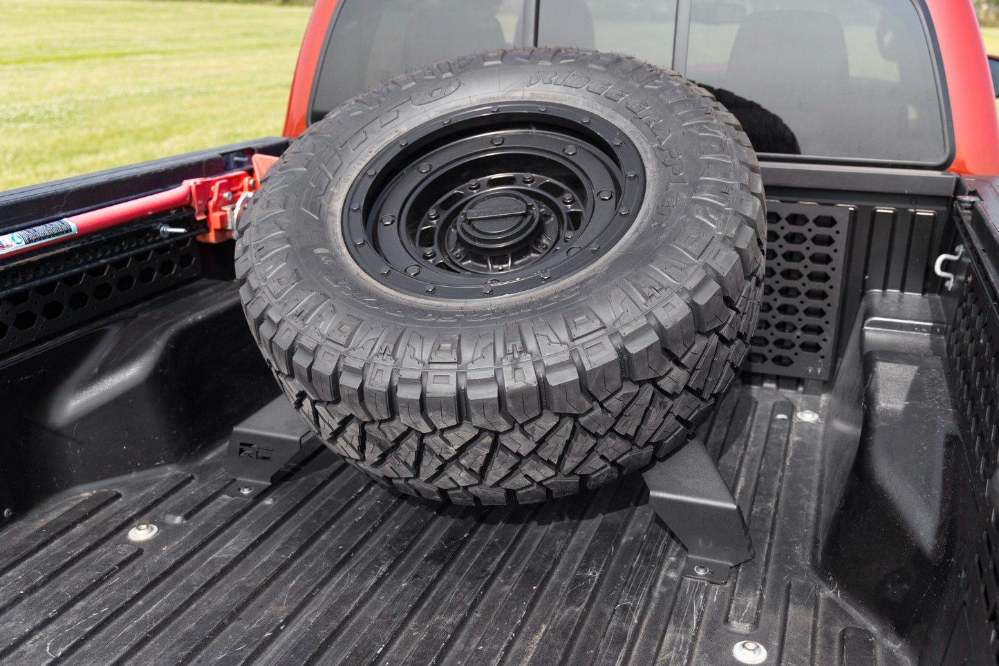 Bed Mount Spare Tire Carrier | Universal (5x5.5 6x5.5 6x135 & 5x5.0 Bolt Patterns) 73110