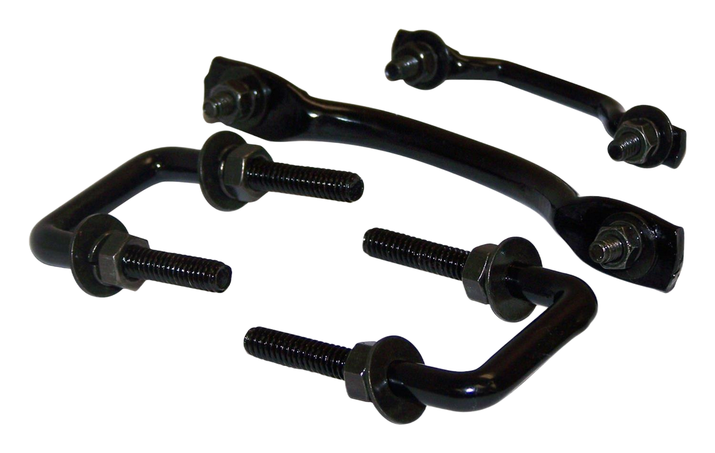 Windshield Tie Down Kit (Black) 11211.01 RT26022 fits 55–95 Jeep CJ5, CJ6, CJ7, CJ8, Wrangler YJ