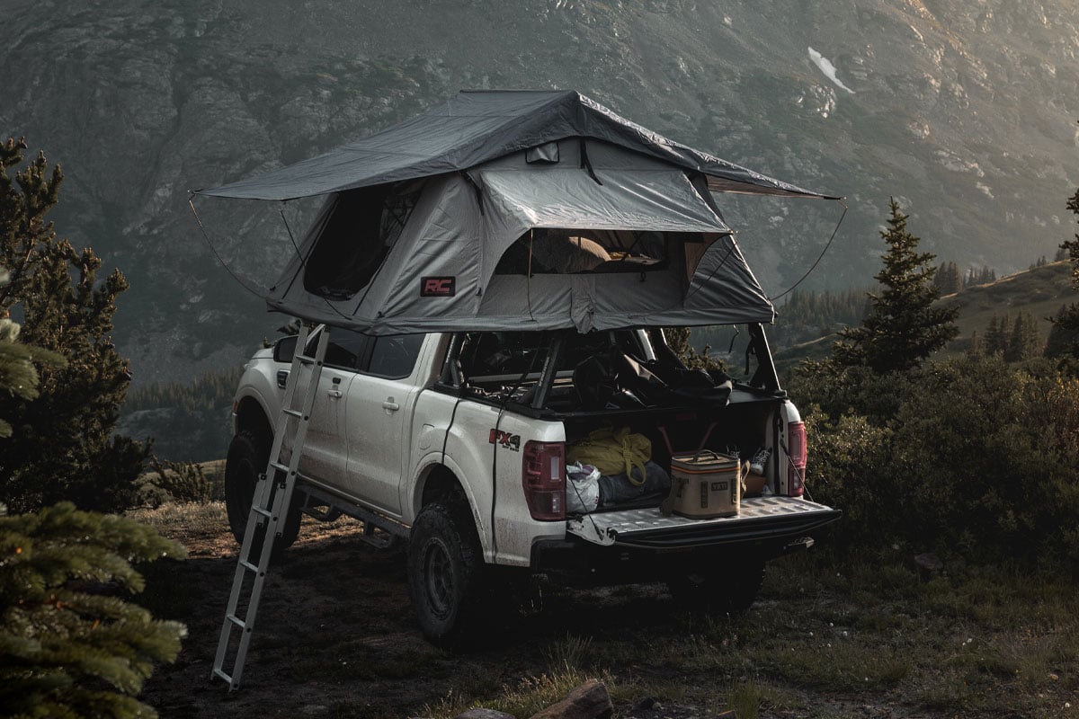 Roof Top Tent | Rack Mount | 12 Volt Accessory w/Ladder Extension & LED Light Kit 99049