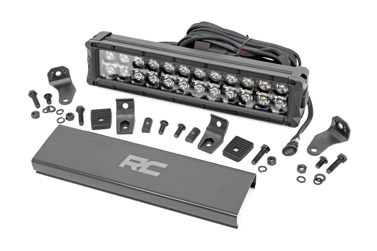12 Inch Black Series LED Light Bar | Dual Row | White DRL 70912BD