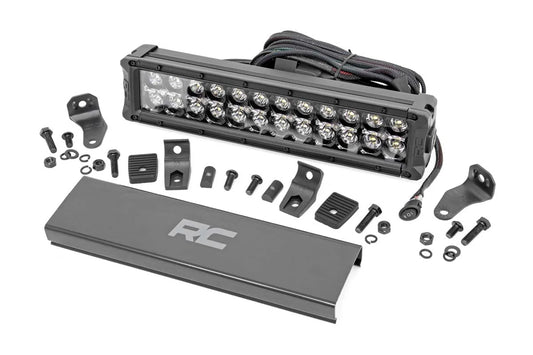 12 Inch Black Series LED Light Bar | Dual Row | White DRL 70912BD