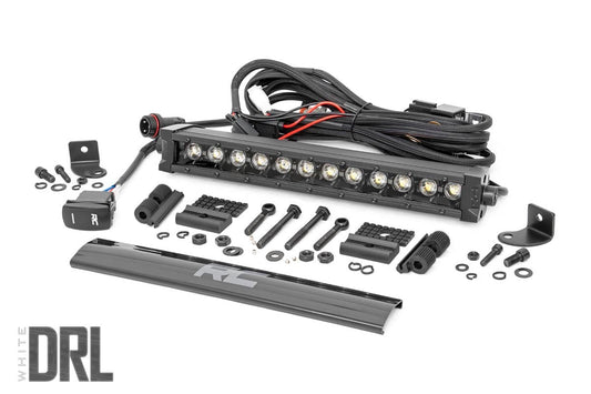 12 Inch Black Series LED Light Bar | Single Row | Cool White DRL 70712BLDRL