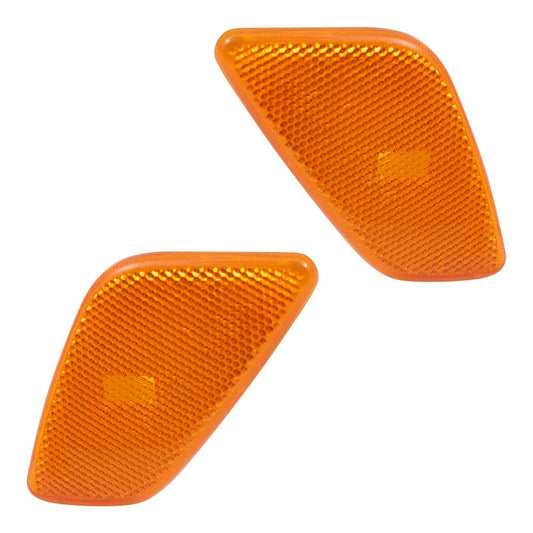 97-06 TJ Wrangler Driver and Passenger Park Signal Side Marker Lights Compatible with 55155629AC 55155628AC