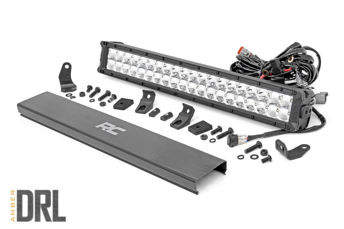 20 Inch Chrome Series LED Light Bar | Dual Row | Amber DRL 70920DA