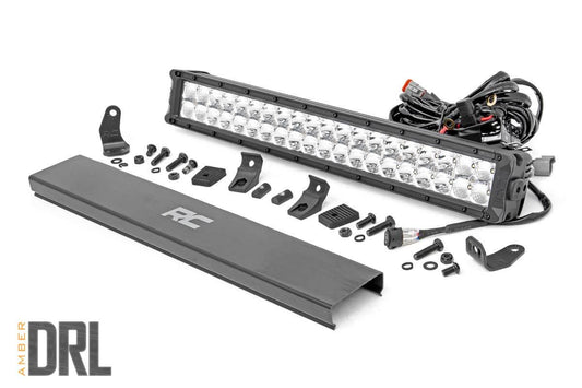 20 Inch Chrome Series LED Light Bar | Dual Row | Amber DRL 70920DA