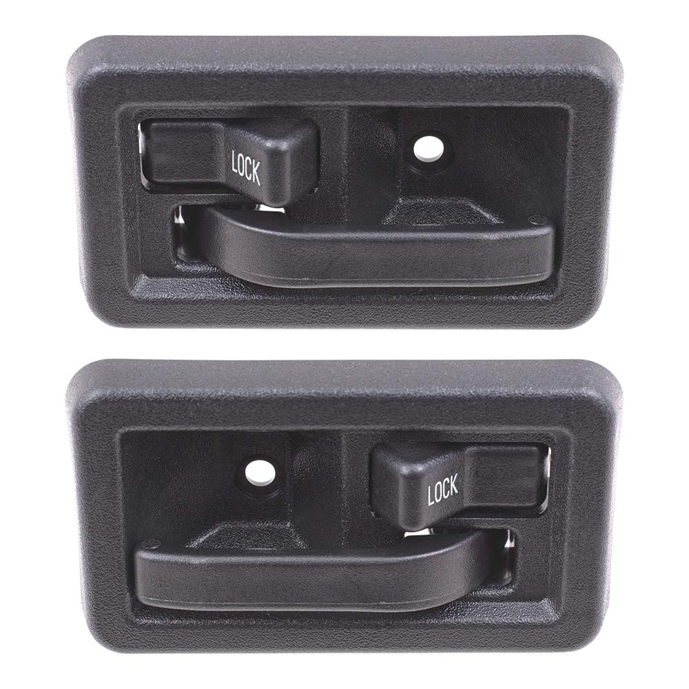 Driver and Passenger Inside Inner Textured Door Handles Compatible with Wrangler 55176477AB 55176476AB
