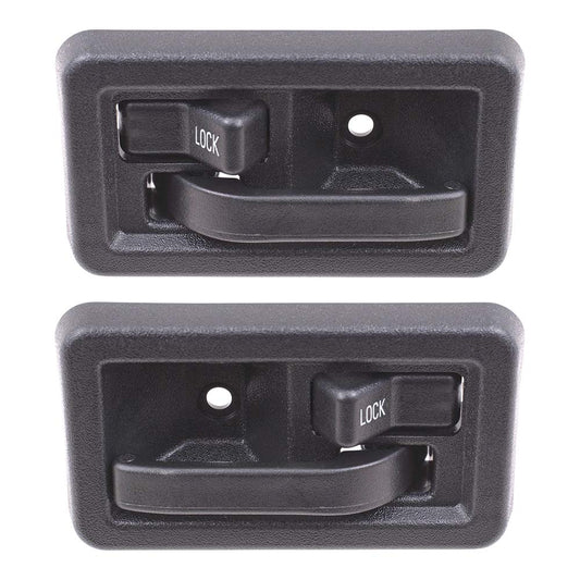 Driver and Passenger Inside Inner Textured Door Handles Compatible with Wrangler 55176477AB 55176476AB