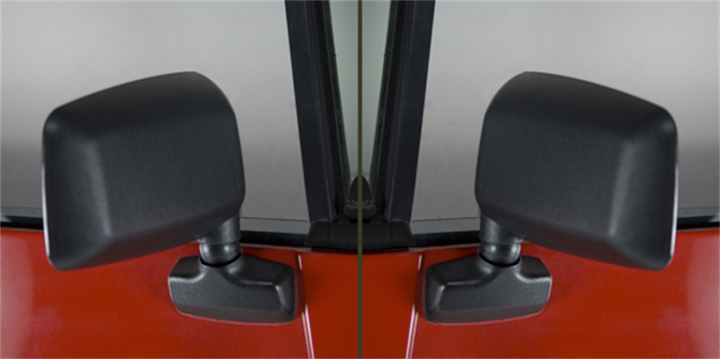 87- 93 Jeep Yj Wrangler Black Full Door Mirror Kit 11002.19 55027207K