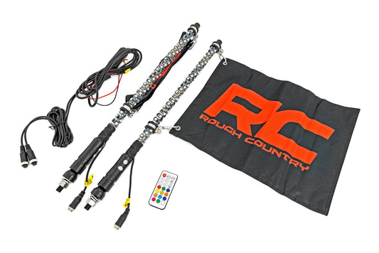 LED Light Whip Kit | 2 ft | Multi-Color | 2-pc 93002