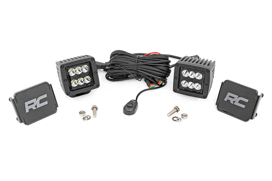 2 Inch Black Series LED Light Pods | Spot | Square 70903BL