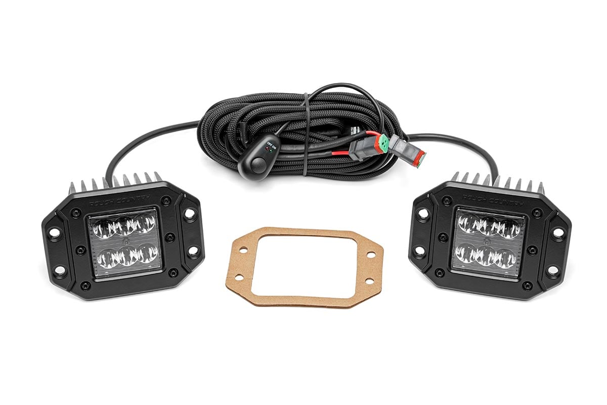 2 Inch Black Series LED Light Pods | Spot | Flush Mount 70803BL