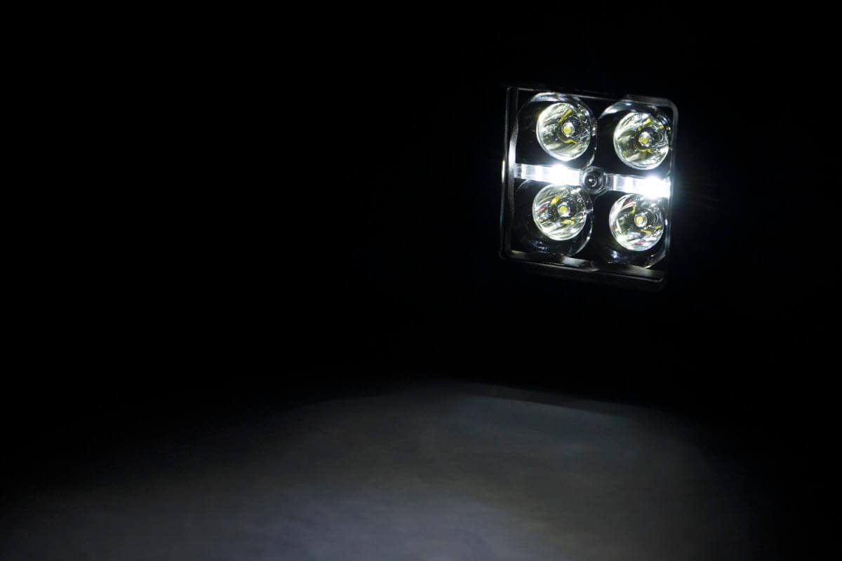 2 Inch Black Series LED Light Pods |  Flush Mount | Cool White DRL 70803BLKDRL