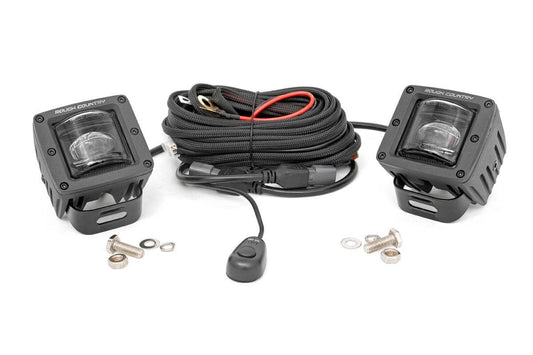 2 Inch Black Series LED Light Pods | SAE Fog | Pair 70907