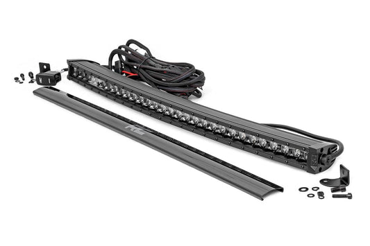 30 Inch Black Series LED Light Bar | Curved | Single Row | Cool White DRL 72730BLDRL
