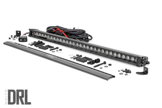 30 Inch Black Series LED Light Bar | Single Row | Cool White DRL 70730BLDRL