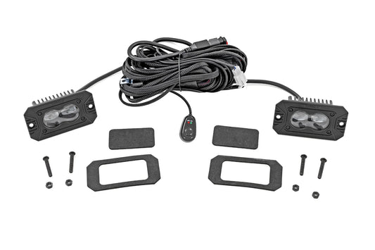 Black Series LED Slim Aux | 3x1.75 Inch | Flush Mount Pair | 70909