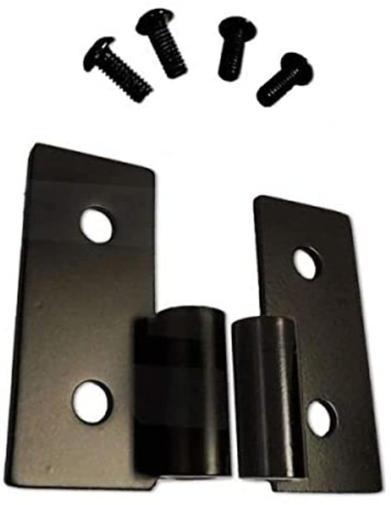 Lower Door Hinge Bracket Set (Black Stainless) RT34092 7607 11202.03 fits 55–06 Jeep CJ5, CJ6, CJ7, CJ8, YJ, TJ