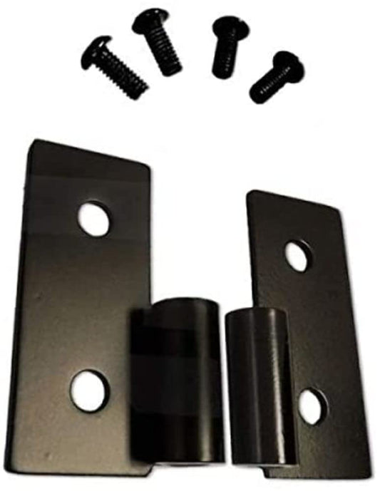 Lower Door Hinge Bracket Set (Black Stainless) RT34092 7607 11202.03 fits 55–06 Jeep CJ5, CJ6, CJ7, CJ8, YJ, TJ