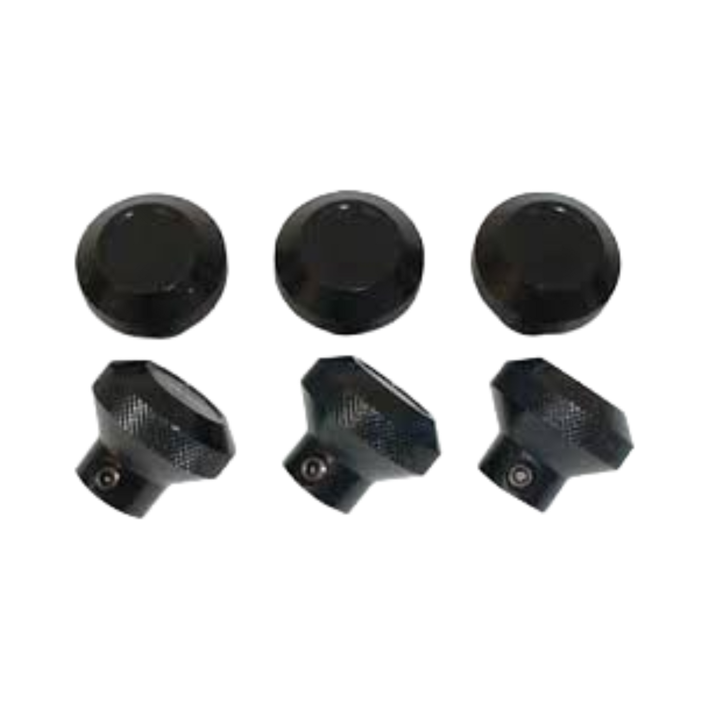 76-86 Jeep CJ Black Billet Dash Control Knobs 5459189BK