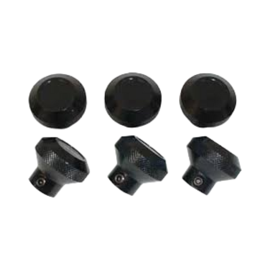 76-86 Jeep CJ Black Billet Dash Control Knobs 5459189BK
