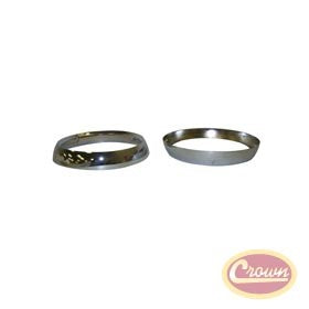 Chrome Headlight Bezels 72-86 Jeep CJ 5 7 8 12419.03 5460087K
