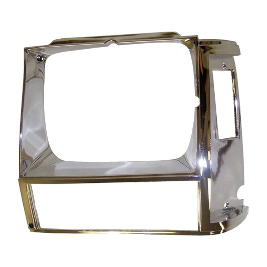 84-90 Jeep XJ Cherokee & Comanche Driver Side Chrome Headlight Bezel 55002245 12419.11