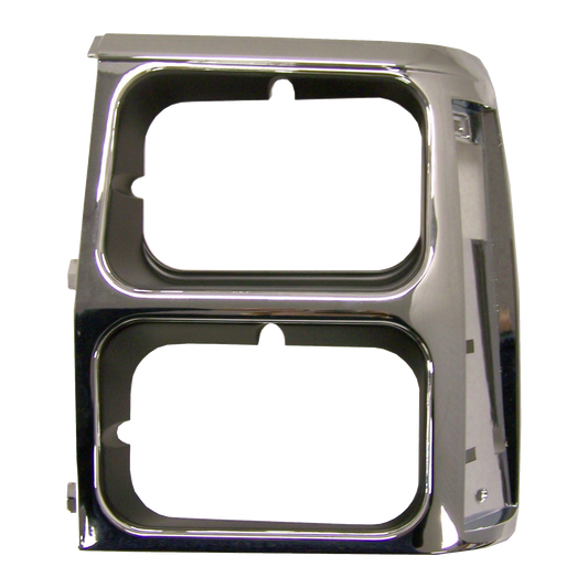 84-90 Jeep XJ Cherokee Black Chrome Drv Headlight Bezel 55008047