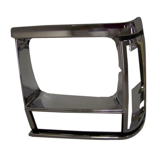 91-96 Jeep XJ Cherokee & Comanche Black Chrome Drv Headlight Bezel 55034079 12419.13