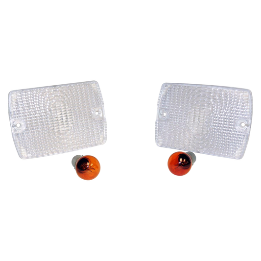 87-95 Jeep YJ Wrangler Clear Parking Lamp Kit 56001378CK RT28012