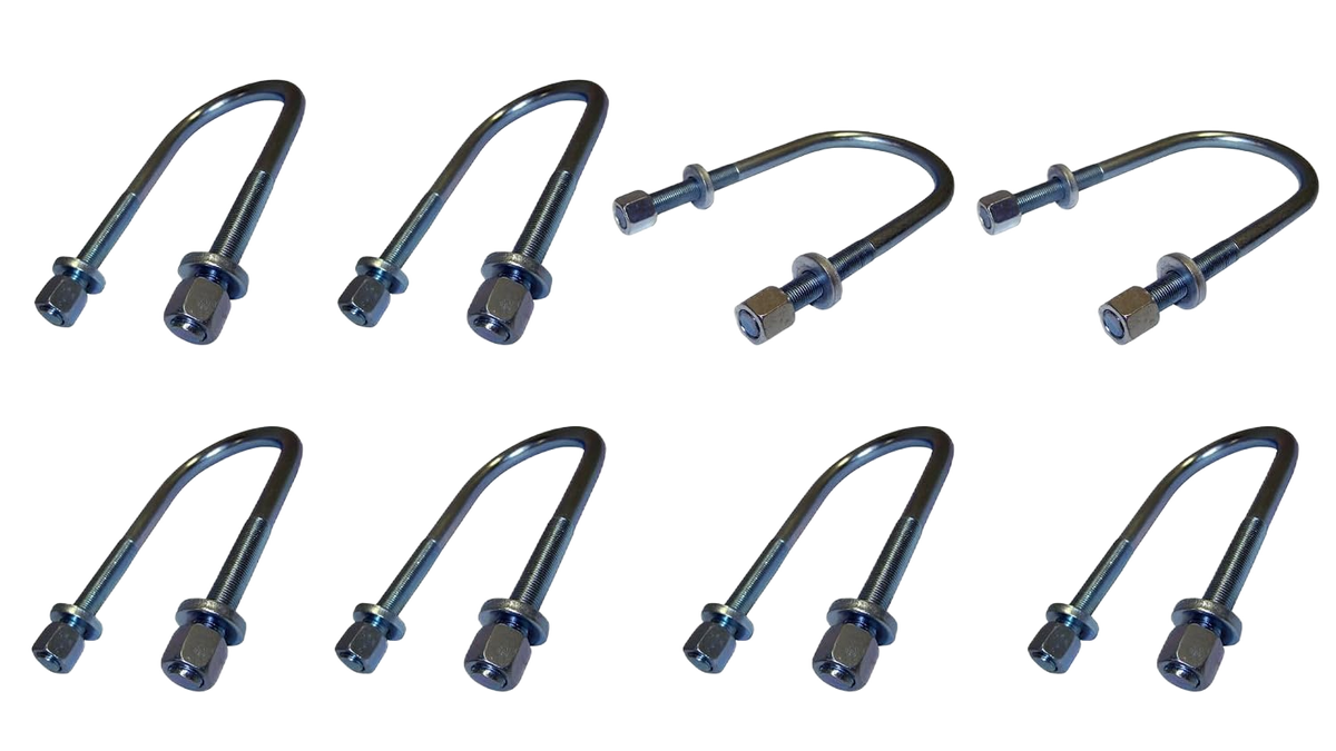 Complete HD Front & Rear U-Bolt Kit for 87-95 Jeep Wrangler YJ | PORC