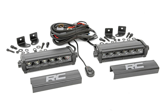 6 Inch Black Series LED Light Bar | Single Row | Pair 70706BL