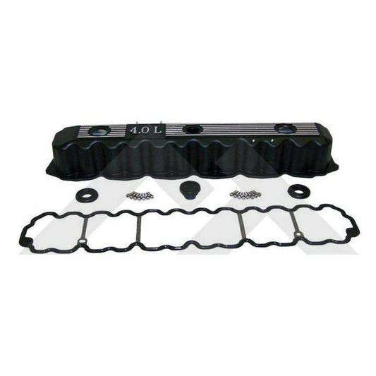Jeep YJ, TJ, XJ, WJ, ZJ 4.0 6 Cyl Black Aluminum Valve Cover Kit RT35001