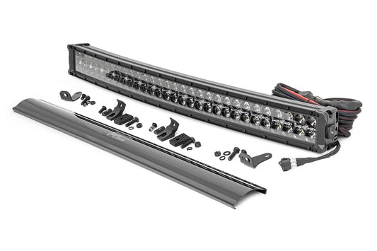 30 Inch Black Series LED Light Bar | Curved | Dual Row | Amber DRL 72930BDA