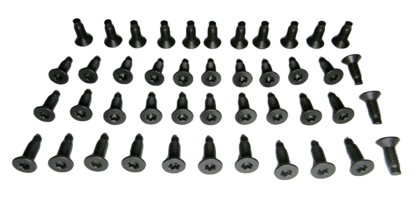 44 Piece Torx Screw/Bolt *KIT* Compatible with Jeep Wrangler 1976-2006 Windshield Frame, Doors, Tailgate and Roll Bar