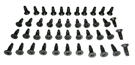 44 Piece Torx Screw/Bolt *KIT* Compatible with Jeep Wrangler 1976-2006 Windshield Frame, Doors, Tailgate and Roll Bar