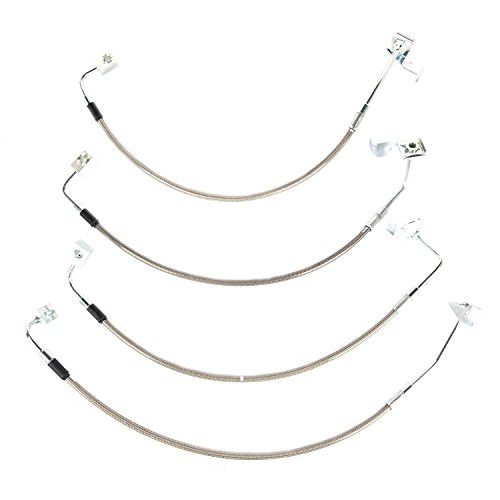 Rugged Ridge | Brake Hose Kit, Braided Stainless Steel | 16734.10 | Fits 2007-2018 Jeep Wrangler JK