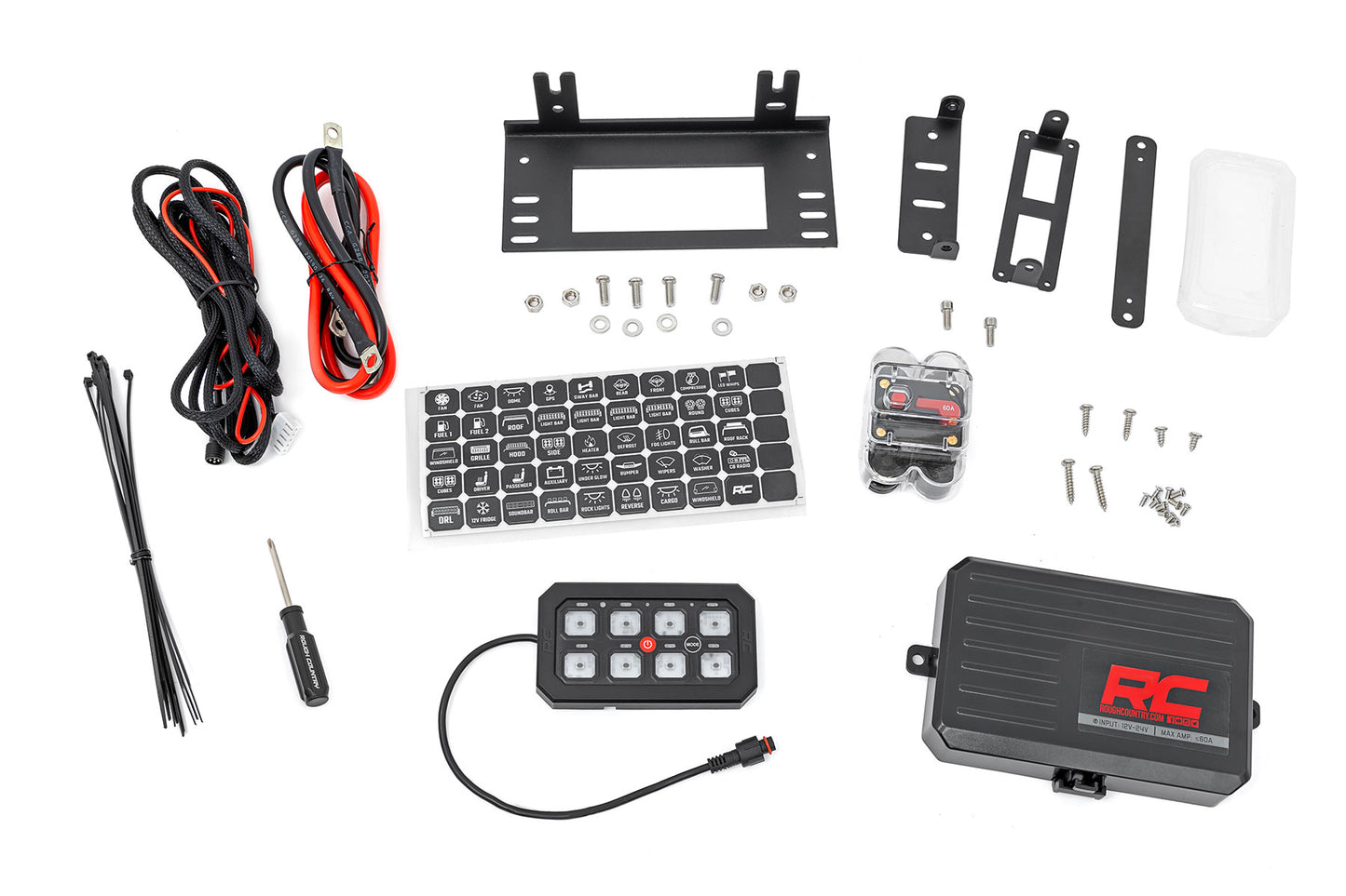 Bluetooth | 8 Gang Switch Panel | RGB Backlit Buttons | Multifunction Modes | 70975
