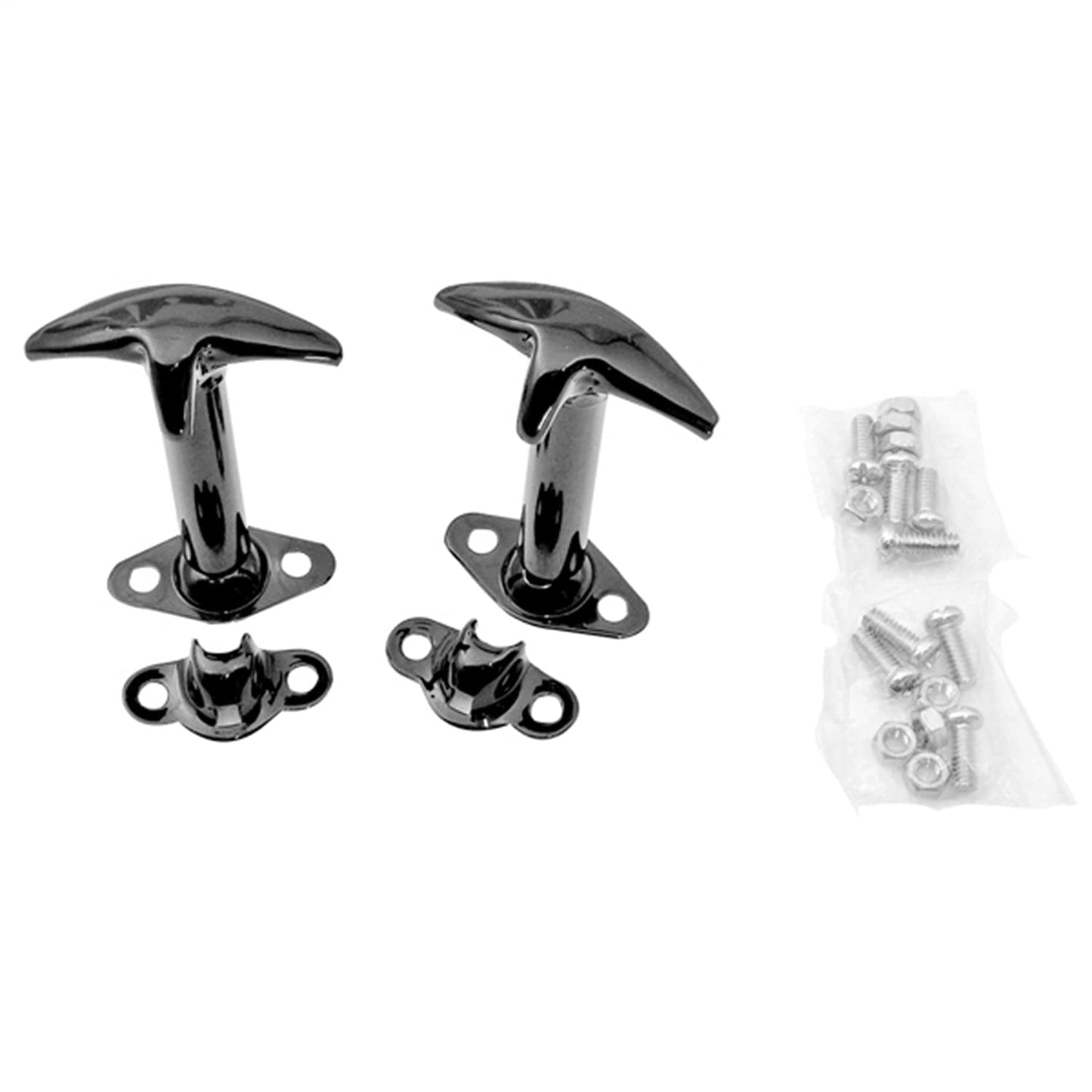 Hood Catch Kit, Black | 11210.01 488601 7601 | Fits 1941-1995 Jeep CJ & Wrangler YJ