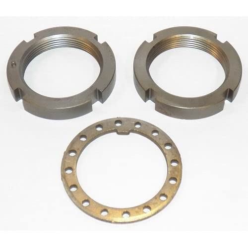 Spindle Nut Kit Compatible with Dana 44 or GM 10 Bolt Ford Chevy Dodge Jeep Manual Hubs