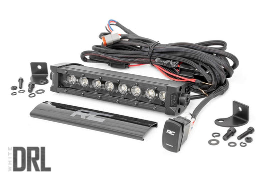 8 Inch Black Series LED Light Bar | Single Row | Cool White DRL 70718BLDRL