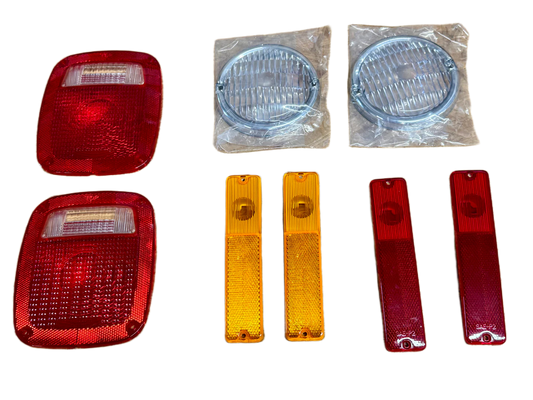 Light/Lamp Lens Restoration Kit fits 72-81 Jeep CJ5, CJ7, CJ8 (8 Piece)