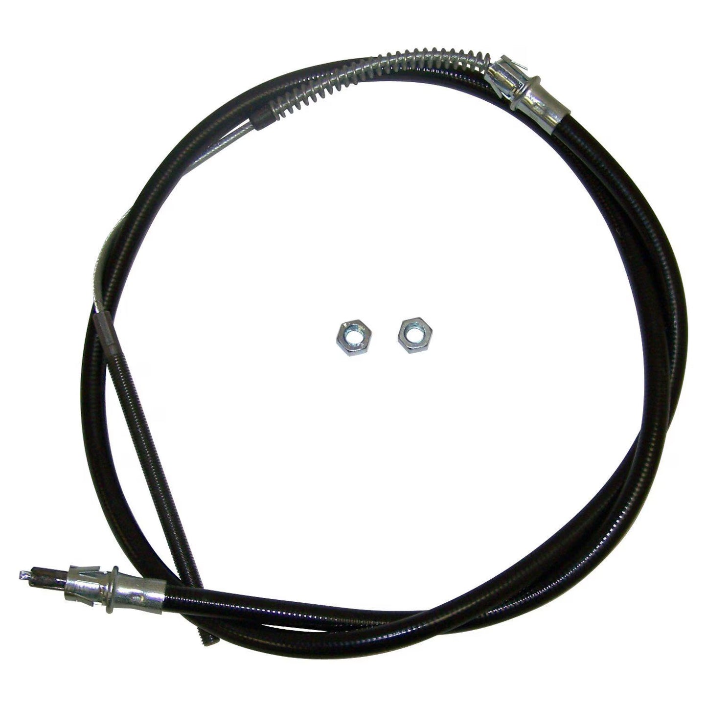 Front Parking Brake Cable 62 Inch M8 x 1.25 Thread Fits 1987-1990 Jeep Wrangler YJ | PORC Off Road Products | Replaces 52003181, 16730.17