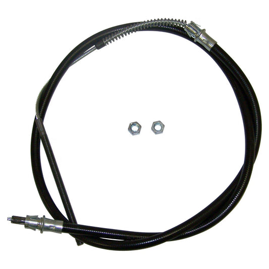 Front Parking Brake Cable 62 Inch M8 x 1.25 Thread Fits 1987-1990 Jeep Wrangler YJ | PORC Off Road Products | Replaces 52003181, 16730.17