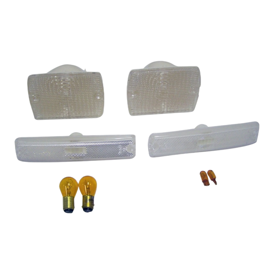87-95 Jeep YJ Wrangler Clear Parking Sidemarker Lamp Kit YJ-CR-4