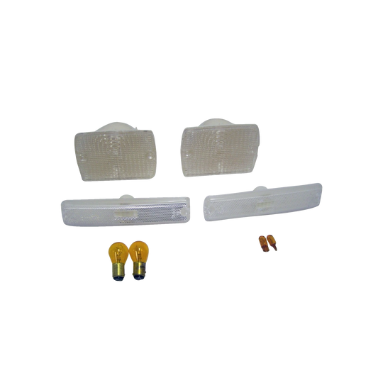 87-93 Jeep YJ Wrangler RT Off-Road Clear Parking & Side Marker Light Kit RT28010